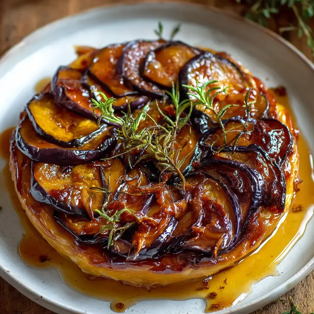 Tarte tatin aux aubergines