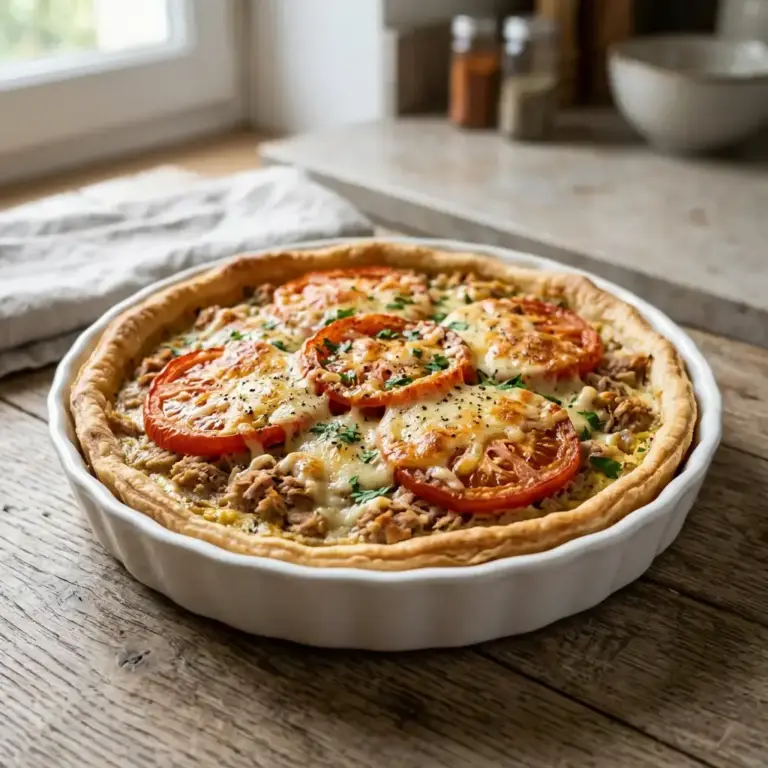 Tarte thon tomate moutarde : la recette rapide et facile
