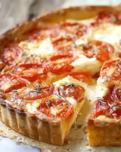 Tarte à la tomate et au chèvre