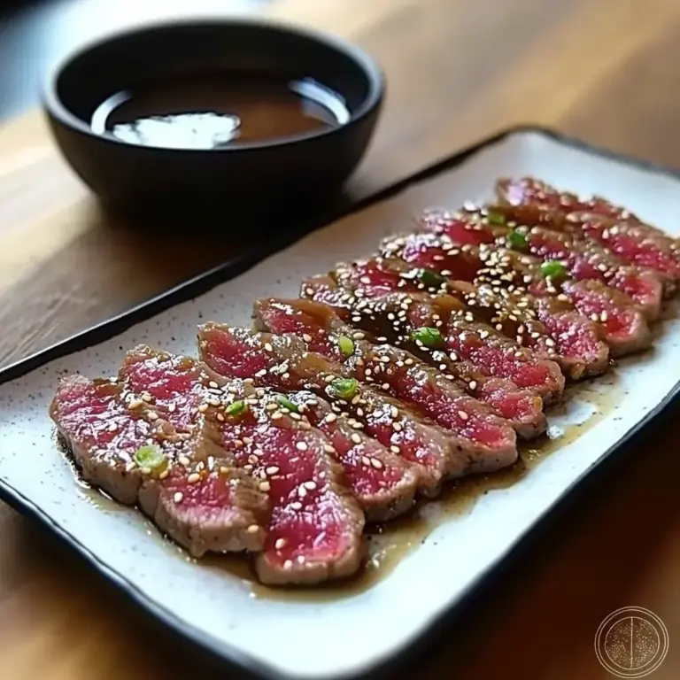 Tataki de Bœuf Mariné aux Saveurs Asiatiques : Une Explosion de Goûts !