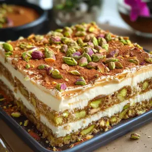 Tiramisu Pistache et Cassonade Caramélisée
