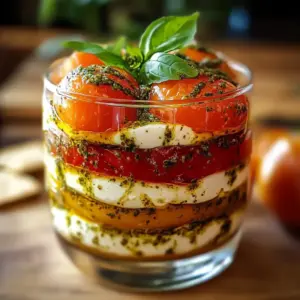 Tiramisu Salé Tomates & Mozzarella au Pesto