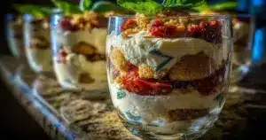 Tiramisu Salé aux Tomates Confites