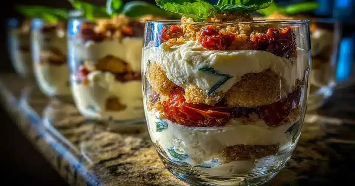 Tiramisu Salé aux Tomates Confites - Recette Facile 2 tiramisu salé aux tomates confites