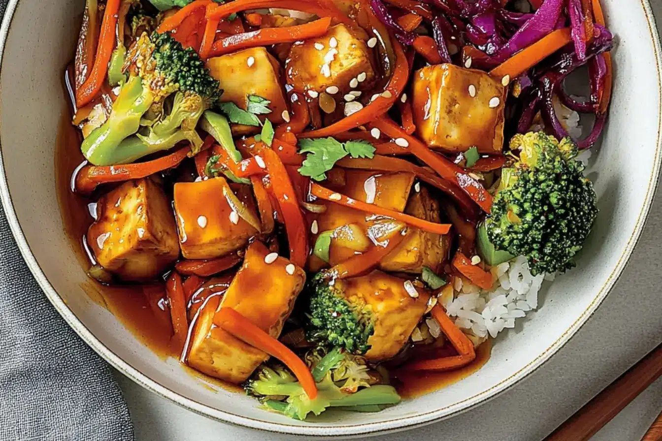 tofu y lyrable et sauty de lygumes