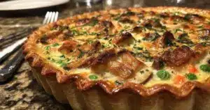 Tourte au Poulet et aux Champignons