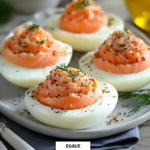 Œufs farcis à la mousse de saumon