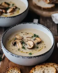 Velouté onctueux de champignons