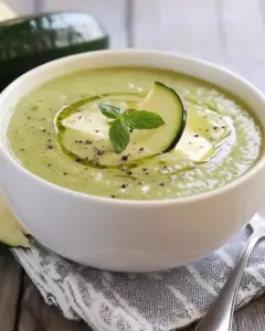 Velouté onctueux de courgettes à la Vache qui rit