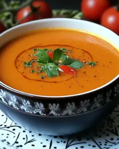 Velouté de tomates maison onctueux