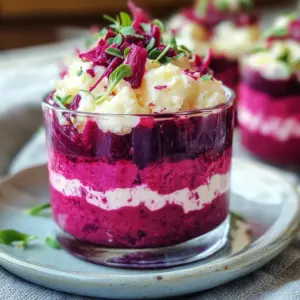 Verrine de betterave au fromage frais