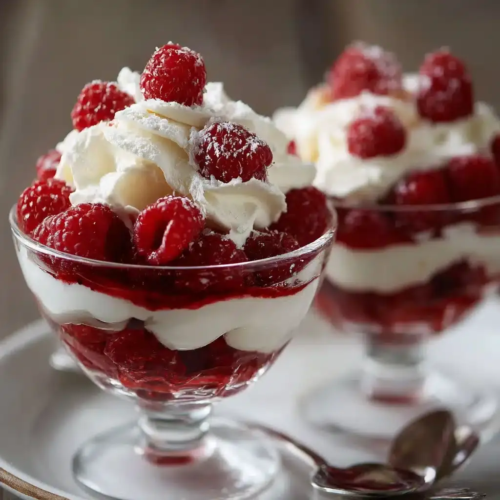 Verrines Framboise, Mascarpone & Éclats de Meringue 2 verrines framboise mascarpone meringue