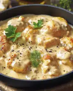 Émincé de poulet à la moutarde et à la crème
